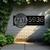 Custom Metal Holy Family Chritian Jesus Christ Metal Address Sign, House number, Outdoor Number Signage, Yard Sign Address Plate