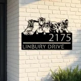 Custom Metal Goat pig chicken rabbit farm animals ranch Metal Address Sign, House number, Outdoor Number Signage, Yard Sign Address Plate