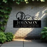 Custom Metal Monogram Letters family name Metal Address Sign House number Hanging Address Plaque Yard Sign Outdoor decor S21