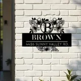 Custom Metal Monogram Letters family name Metal Address Sign House number Hanging Address Plaque Yard Sign Outdoor decor S25
