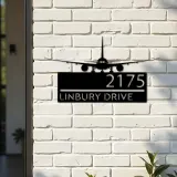 Custom Metal Airplane Aircraft pilot Metal Address Sign, House number, Outdoor Number Signage, Yard Sign Address Plate
