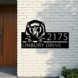 Custom Metal Peeking Baboon Wild animal wildlife Metal Address Sign, House number, Outdoor Number Signage, Yard Sign Address Plate