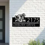 Custom Metal Peeking Lion Cub Wild animal wildlife Metal Address Sign, House number, Outdoor Number Signage, Yard Sign Address Plate
