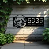 Custom Metal Bird couple Metal Address Sign, House number, Outdoor Number Signage, Yard Sign Address Plate001