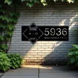 Custom Metal Gamer Zone Metal Address Sign, House number, Outdoor Number Signage, Yard Sign Address Plate