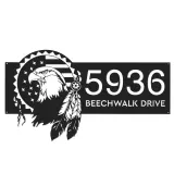 Custom Metal Eagle american flag Patriotic Metal Address Sign, House number, Outdoor Number Signage, Yard Sign Address Plate