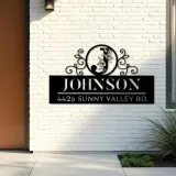 Custom Metal Monogram Letters family name Metal Address Sign House number Hanging Address Plaque Yard Sign Outdoor decor S47