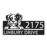 Custom Metal Australian Shepherd dog cute puppy Metal Address Sign House number Hanging Address Plaque Yard Sign Outdoor decor