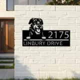 Custom Metal Irish wolfhound dog Puppy Metal Address Sign House number Hanging Address Plaque Yard Sign Outdoor decor