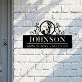 Custom Metal Monogram Letters family name Metal Address Sign House number Hanging Address Plaque Yard Sign Outdoor decor S47
