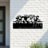 Custom Metal Goat Cow sheep pig farmhouse farm animals Metal Address Sign, House number, Outdoor Number Signage, Yard Sign Address Plate
