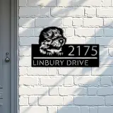 Custom Metal Peeking Baby Beaver Wild animal wildlife Metal Address Sign, House number, Outdoor Number Signage, Yard Sign Address Plate