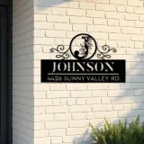 Custom Metal Monogram Letters family name Metal Address Sign House number Hanging Address Plaque Yard Sign Outdoor decor S39