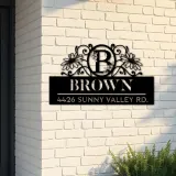 Custom Metal Monogram Letters family name Metal Address Sign House number Hanging Address Plaque Yard Sign Outdoor decor S34