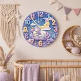 Magical Sleeping Unicorn Kids Room Wall Clock