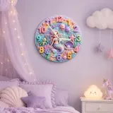 Pastel Mermaid Ocean Kids Room Wall Clock