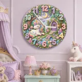 Magical Sleeping Unicorn Kids Room Wall Clock
