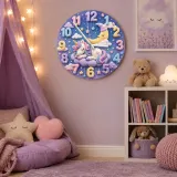 Magical Sleeping Unicorn Kids Room Wall Clock