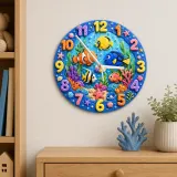 Underwater Ocean Fish Kids Room Wall Clock