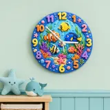 Underwater Ocean Fish Kids Room Wall Clock