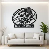 Personalized Number 15 Running Back Stars Metal Wall Art