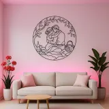 Picnic Embrace Metal Wall Art | Romantic Couple Decor