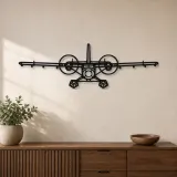 Silhouette d'avion DHC-6 Twin Otter en métal, Décoration murale aéronautique