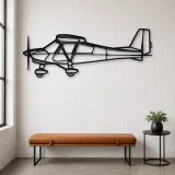 Silhouette en métal d'avion C42B, Décoration murale en métal, Décor aéronautique, Cadeau pour aviateur