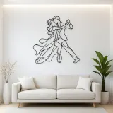 Tango Close Embrace Metal Wall Art | Couple Dance Wall Decor