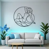 Reclining Curve Muse Metal Wall Art | Feminine Figure Wall Decor