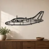 Silhouette d'avion en métal MU-2K, décoration murale aéronautique