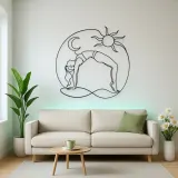Wheel Pose Energy Metal Wall Art | Yoga and Meditation Wall Decor