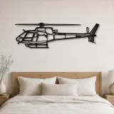 Silhouette in Metallo dell'Elicottero AS 350 B3, Decorazione per la Casa, Regalo di Compleanno, Silhouette di Aeromobile