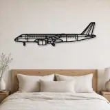 Silhouette en métal d'avion E190-E2, décoration murale en métal, décoration aéronautique, cadeau pour aviateurs