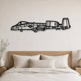 Silhouette d'avion en métal A-10 Thunderbolt 2, Décoration murale aéronautique