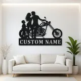 Personalized Chopper Family of Three Metal Wall Art
