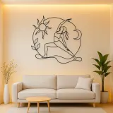Reverse Warrior Arc Metal Wall Art | Yoga and Meditation Wall Decor