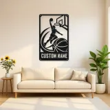 Personalized Basketball Dunk Metal Wall Art