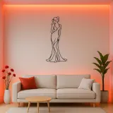 Soft Hip Contrapposto Metal Wall Art | Feminine Figure Wall Decor