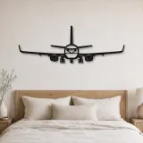 Silhouette d'avion en métal 737-800NG Front, décoration murale en métal, décoration aéronautique, cadeau pour pilote