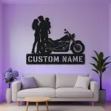 Personalized Cruiser Family with Child Metal Wall Art