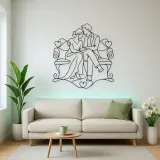Bench Cuddle Pair Metal Wall Art | Romantic Couple Decor