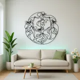 Tribal Dance Circle Metal Wall Art | Dance Silhouette Wall Decor