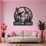 Personalized Flying Ducks Metal Wall Art for Hunting Lodge