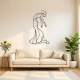 Arched Back Flow Metal Wall Art | Feminine Figure Wall Decor