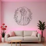 Spring Flower Couple Metal Wall Art | Romantic Couple Decor