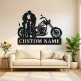 Personalized Chopper Family of Four Metal Wall Art