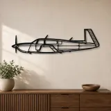 Silhouette en métal d'avion M20M, décoration murale en métal, décoration aéronautique, décoration d'aviation