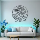 Country Line Dance Metal Wall Art | Couple Dance Wall Decor