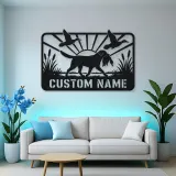 Personalized Retriever Duck Hunting Metal Wall Art